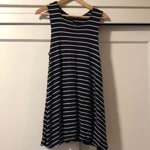 Navy stripe t-shirt dress